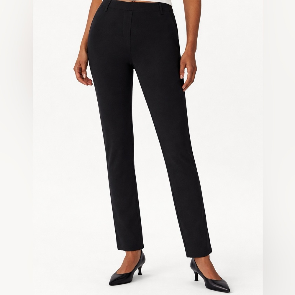 Quince Ultra Stretch Ponte Straight Leg Pants Black M